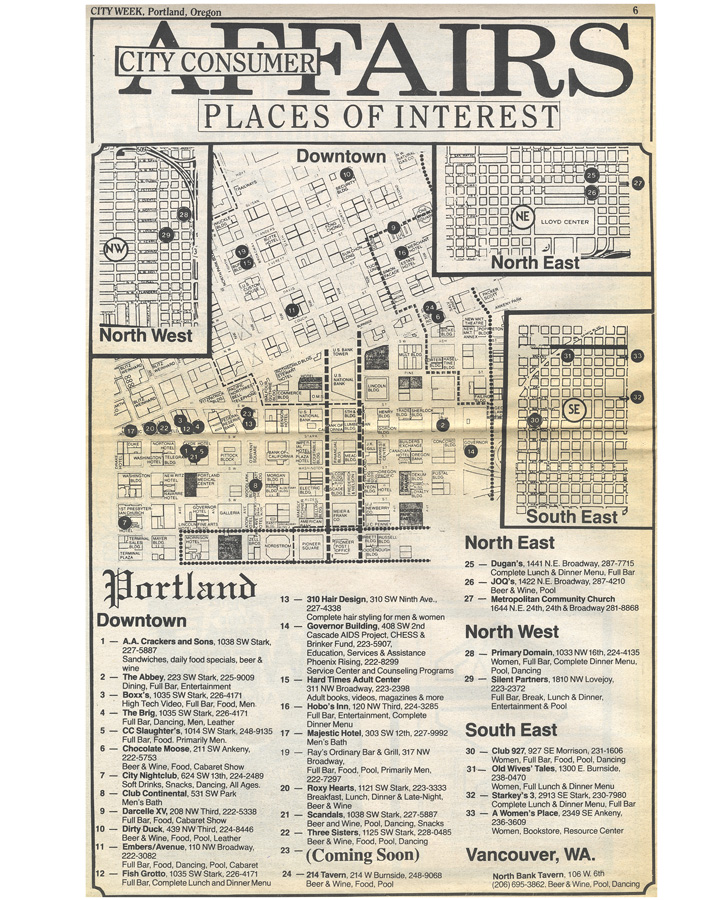 City Week Map 16x20