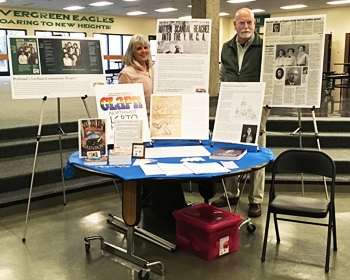 Table at Evergreen Middle School