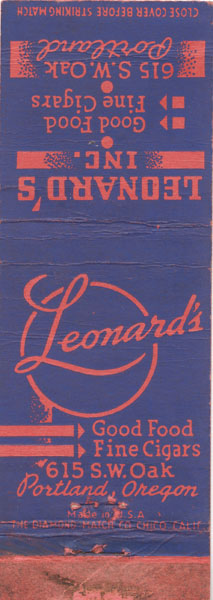 Leonard's Matchbook